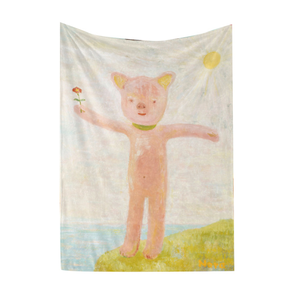 Kunstnerisk mønsterteppe behagelig maskinvaskbar festivaldekorasjon klar utskrift BL682-1 100x120cm