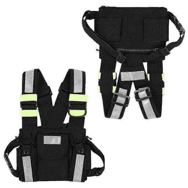 TYT Radio Taktisk Sele Reflex Front Pack Bröstväska Ficka för Walkie Talkie - Gul Zekai