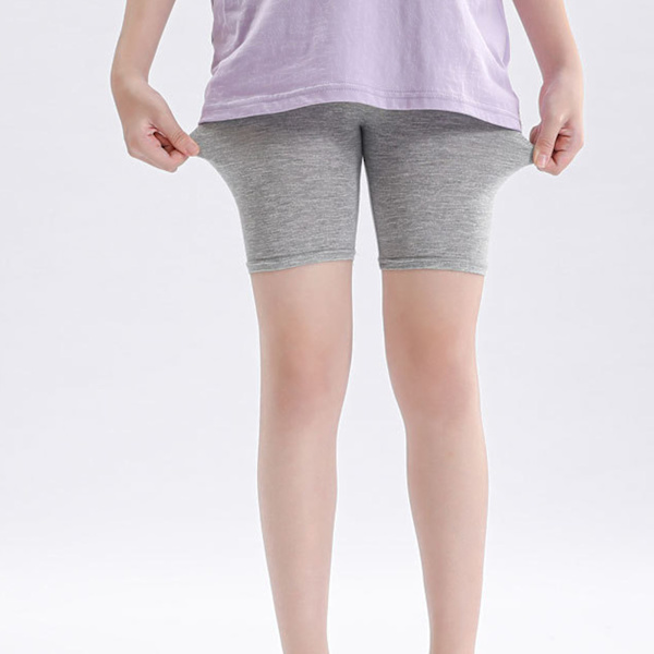 Baby Girl Tight Fit Shorts Undvik exponering Hög elasticitet Tunna småbarn cykelshorts för sommar Grå 110(100‑110cm / 39.4‑43.3in)