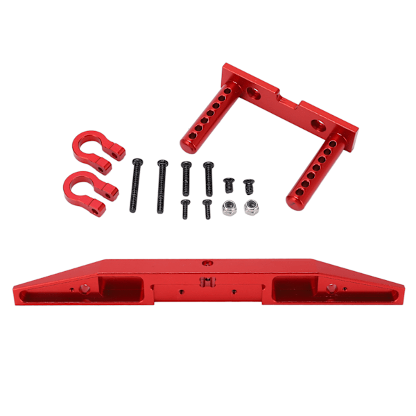 1/10 RC-bil bakre stötfångare aluminiumlegering RC Crawler bil stötfångare för utomhus för SCX10 90046 90047 röd