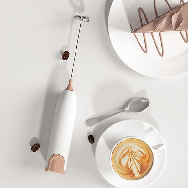 Bærbar Elektrisk Håndholdt Melkeskummer - Perfekt for Latte, Cappuccino og Mer