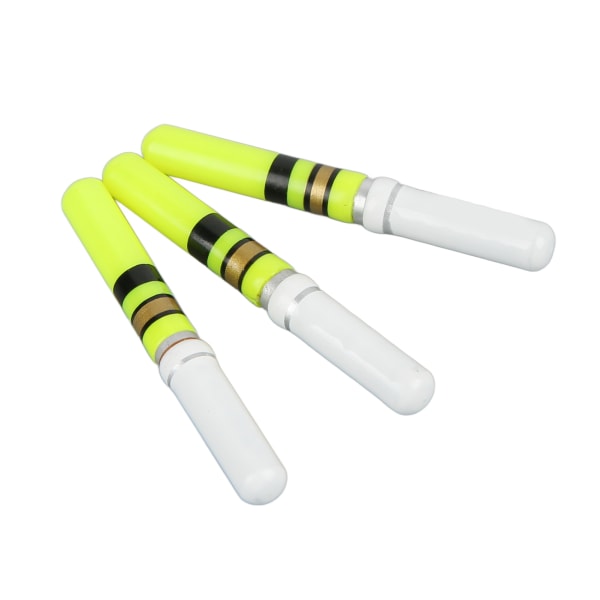 3 stk Cylindrisk natfiskeri LED flyder Lysende glødende flyderhale LED lyspind Værktøj Grøn