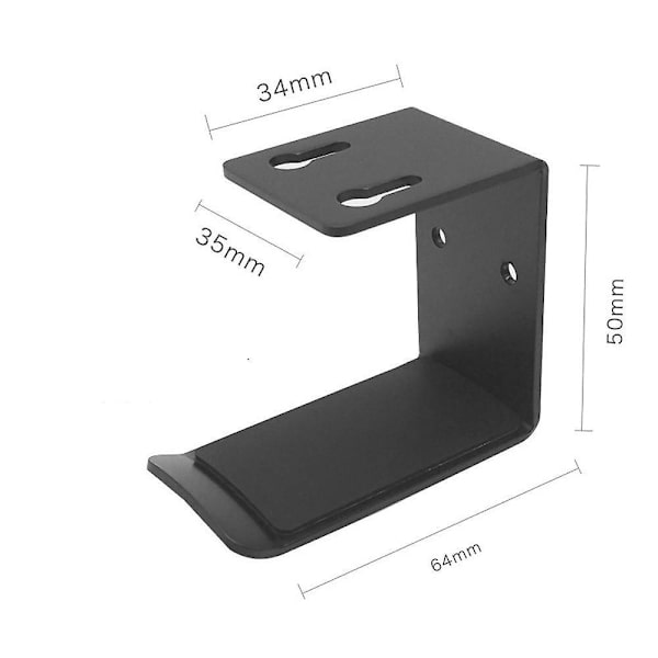 Elegant sort metalhovedtelefonstativ med universelle kroge - Perfekt skrivebordshovedtelefonholder