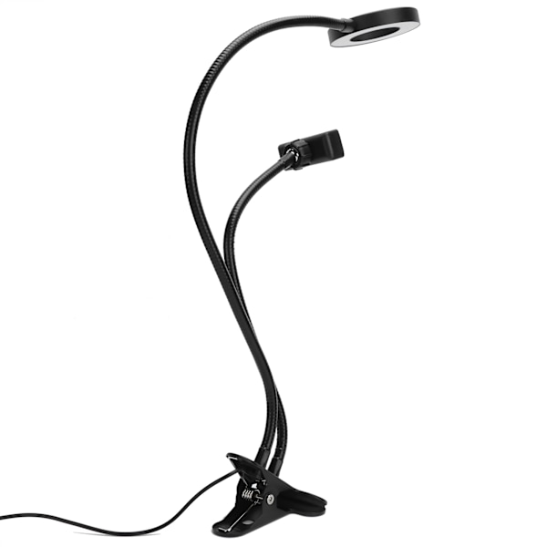 2in 1 LED-selfie-rengasvalo matkapuhelimen pidikkeellä säädettävä pöytälamppu suoratoistoa varten
