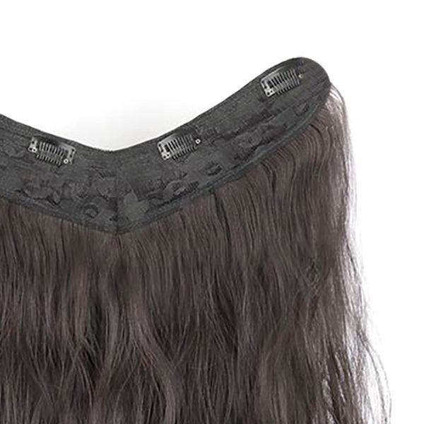 Mänskligt hårklämma svart osynlig transparent sömlös nylontråd 60cm hårförlängning för styling