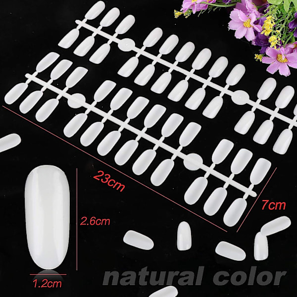 240 stk. negletips display stand - Professionel oval neglelakspalette til DIY manicure tilbehør