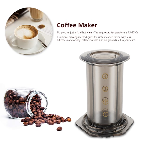 Espressokaffebryggare Kit Mini Kvarn med Filterpapper