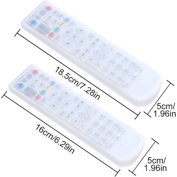 Vandtæt silikonebeskyttende cover til TV-fjernbetjening - 2 stk.