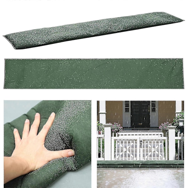 Vannaktivert flomsperrepose - Gjenbrukbar, absorberende, solid for kjeller, garasje, flomforebygging 25*100cm