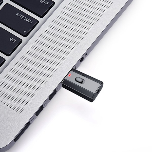 Bluetooth 5.0 Adapter USB Trådløs Bluetooth Sender Mottaker for PC TV Bil Håndfri 3,5 mm AUX Adapter