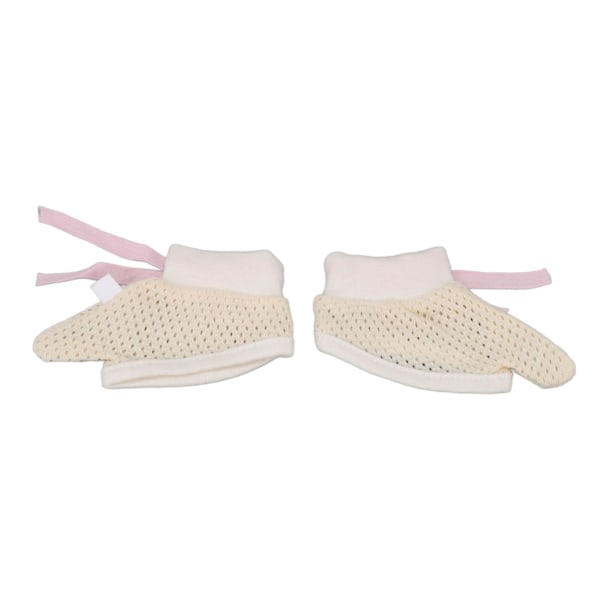 Baby Suger Finger Vantar Stickning Andas Mjuk Justerbar Spädbarn Suger Tumme Vantar för Barn S