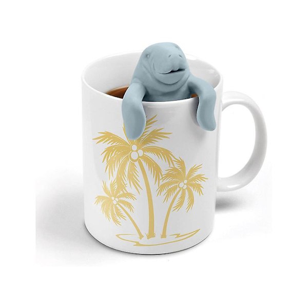 Økologiske Vaskbare Silikonfiltre Manatee Form Infuser Fødevarekvalitet