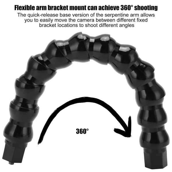 Fleksibel Monopod svanehals kjevefeste med 12 seksjoner og 1/4 tommers skruehull