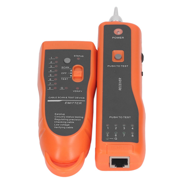 Tråd Finder med Øretelefon Multifunksjonell Nettverkslinjelokalisator RJ11 RJ45 Telefonkabeltester