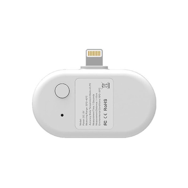 USB Smart Bærbart Termometer Mini Mobil Infrarødt Termometer til iPhone