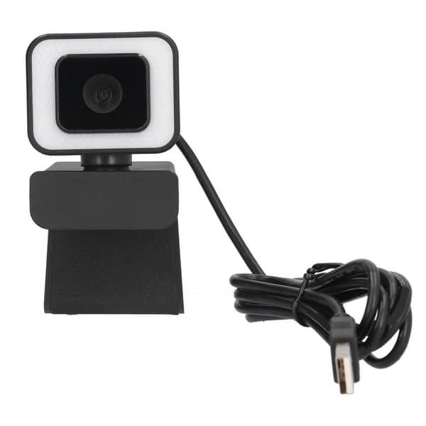 USB webkamera 1080p 30fps 360° rotasjon HD USB-kamera med mikrofon for PC/bærbar PC/stasjonær
