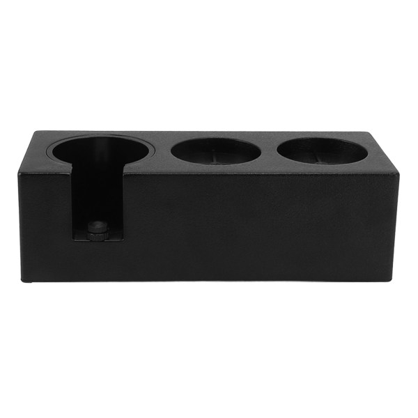 Kaffe Filter Tamper Holder Flere Huller Plast Pulver Nål Dispenser Tamping Station Svart