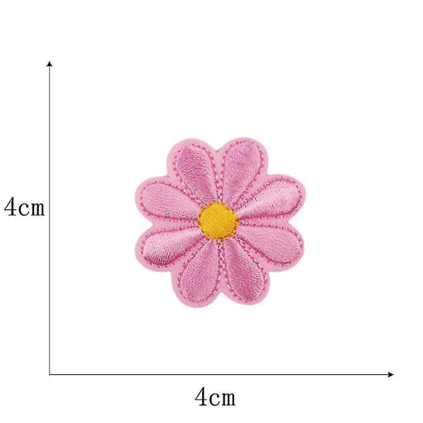 Blomsterapplikationer Patchar Stryk-på Broderade Blandade Färger 36 Stycken