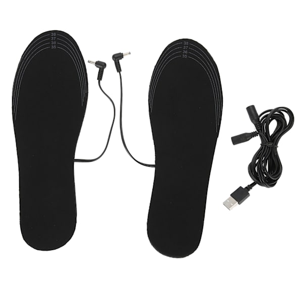 Unisex elektriske oppvarmede innleggssåler Varme skoinnsatser for sko Boot Hold Warm Skopute （35-39）