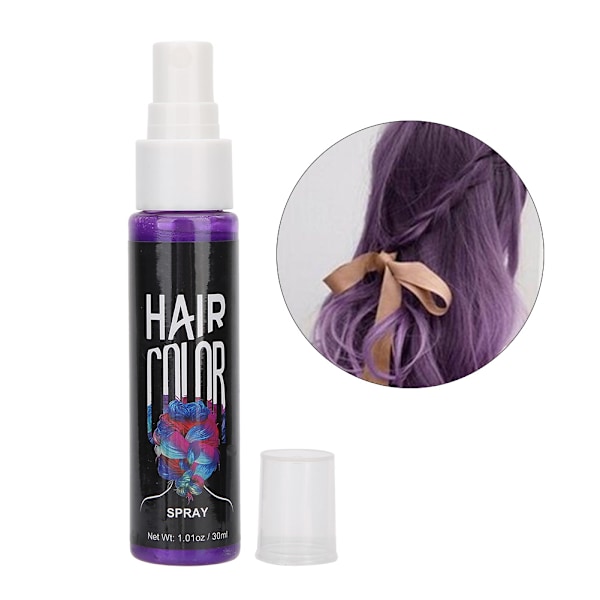 Hårspray for midlertidig hårfarging - Rask hårstyling og modellering for klubb- og festbruk - 30 ml - Lilla