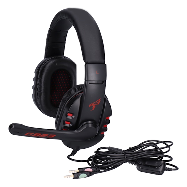 SOMiC G923 -pelikuulokkeet mikrofonilla ja jakajakaapelilla, stereo 3,5 mm:n pistoke PC-kannettavalle älypuhelimelle