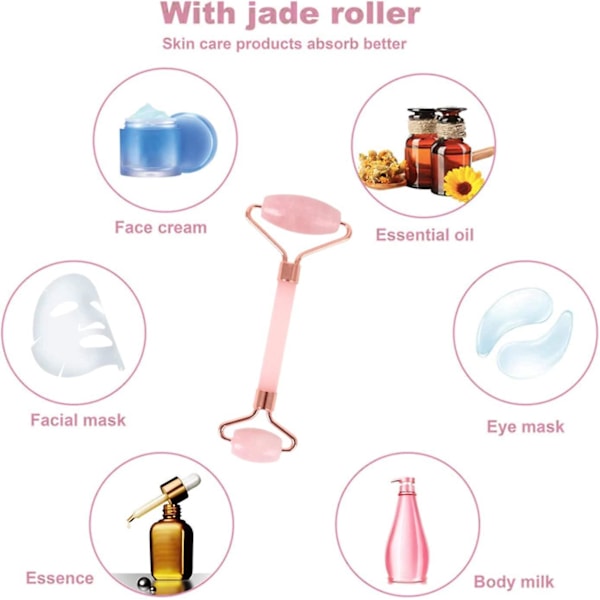 Jade ansiktsrulle - Hudåtstramning och behandling av svullnad