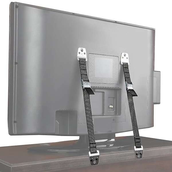 Sikkerhetsstropper for TV-møbler Bokhylle Kommode Anti-Tip Strap Kit for Barnebeskyttelse Jordskjelvbeskyttelse 2-pakning