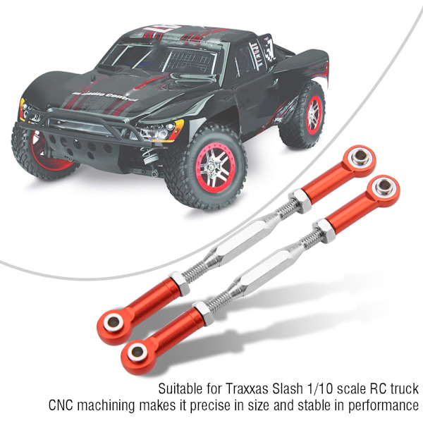 Styrstång i aluminiumlegering för Traxxas Slash 1/10 skala RC-bil (röd)