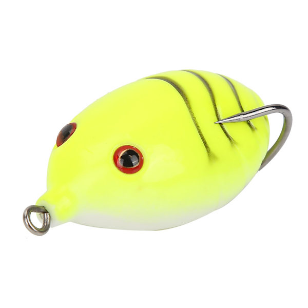 Kunstig livagtig fiskeagn silicone frø form bløde agn tackle tilbehør (gul)