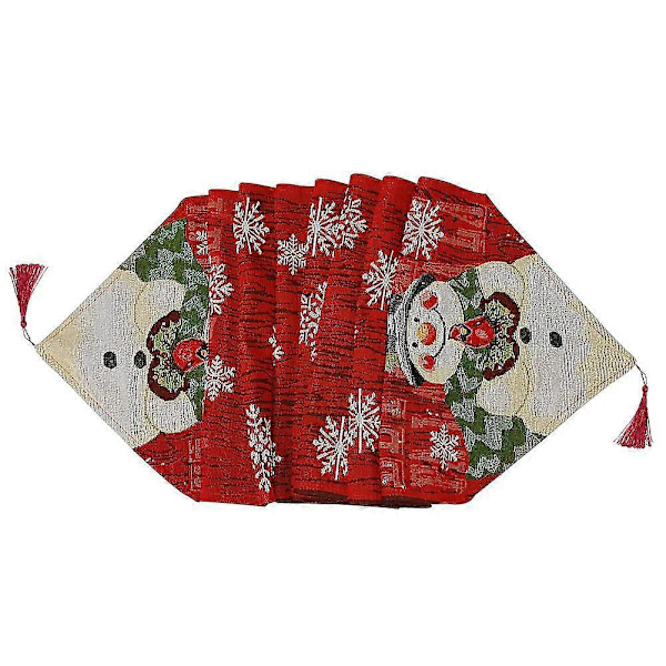 Bordsflagga med juldekoration Snögubbe Duk,(1 set)