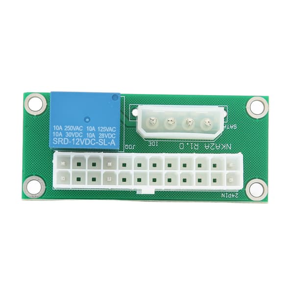 Flere strømforsyningsadapter ATX strømsynkronisering 24Pin Dual Power Startup Board til strømforsyning grafikkort IDE-interface