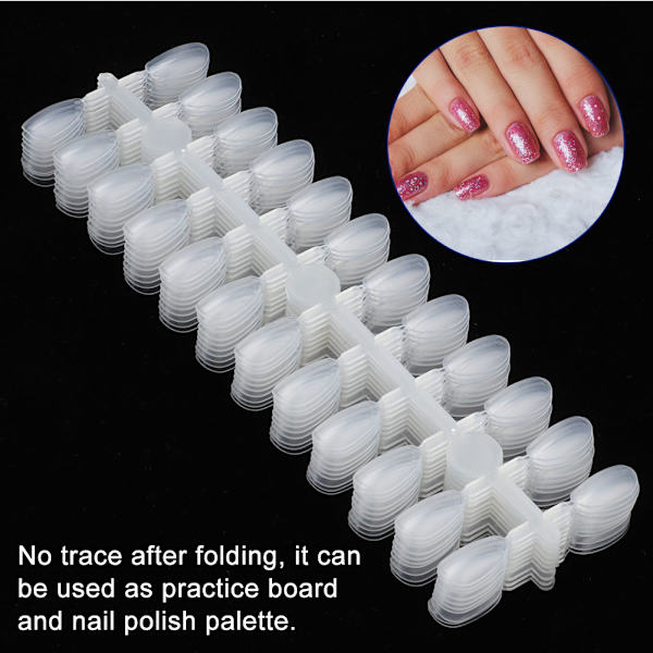 240 stk. Runde falske neglespidser Gel Polish Farve Display Card Practice Palette Manicure Tool #02