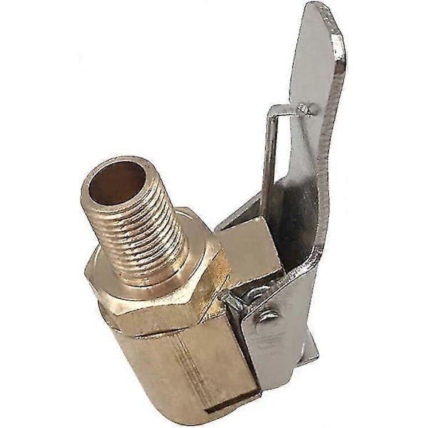 Bil Däck Inflationsmunstycke Däck Luftchuck Hjul Pump Däckventil Inflator Clip Clamp Adapter Mässing Anslutning Fordon