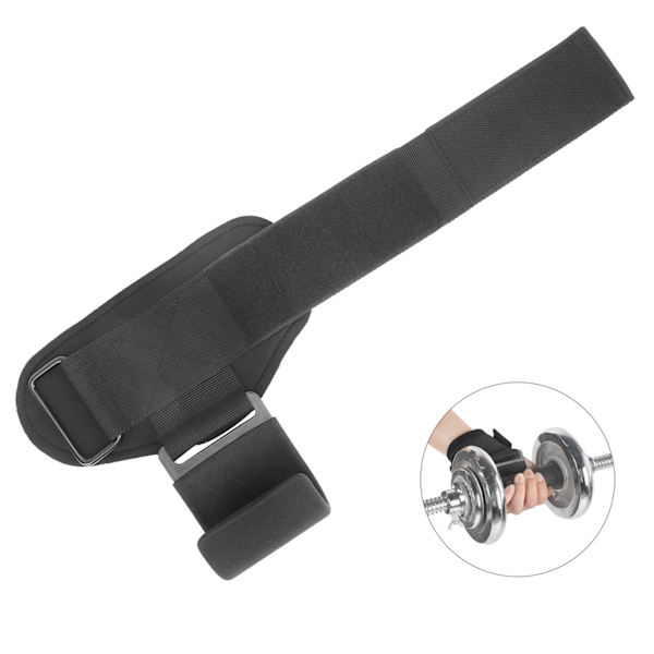 Sport Vægtløftning Pull Up Krog Gym Power Træning Powerlifting Håndledsbånd Bælte WrapSort Krog