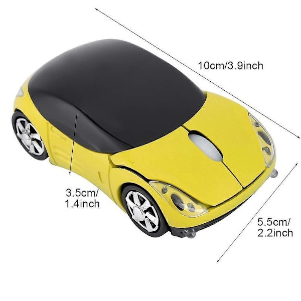 Mini Trådløs Mus, 1600DPI Datamus med USB-mottaker