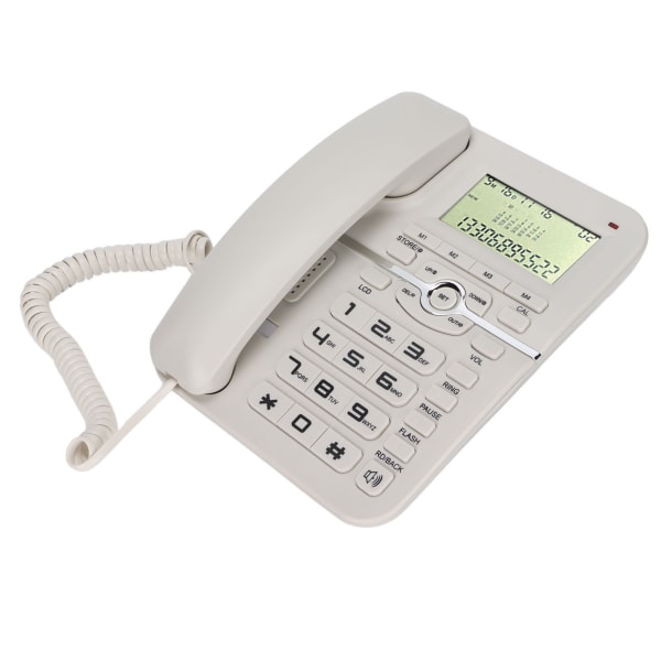 KXT2028CID Desktop-telefon med ledning 4 grupper af hurtigopkaldsfunktioner Fastnettelefon med ledning til kontorhoteller (hvid)