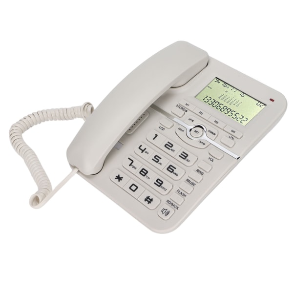 KXT2028CID Stationär sladdtelefon 4 grupper av snabbuppringningsfunktioner Fast telefon med sladd för kontorshotell (Vit)