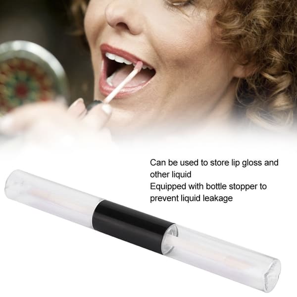 10 stk 5 ml tomme dobbelthodede lipgloss-tuber, dobbeltsidige DIY leppestiftflasker