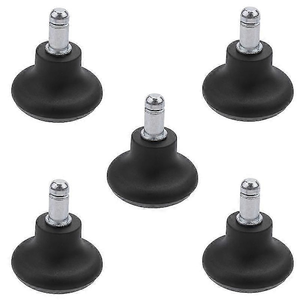 5 stk. Glides Erstatning Kontorstol Hjul Stopper Kontorstol Svingbare Hjul, 2 Tommer Krakk