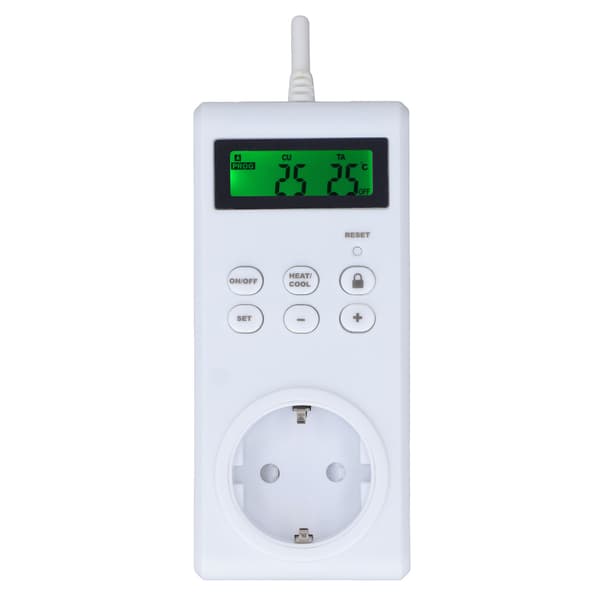 Trådløs termostatudgang, programmerbar automatisk temperaturregulator, stikkontakt, EU-stik 230V