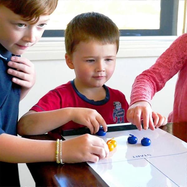 Bordplade Curling Spil Bærbart Hold Brætspil Træning Familie Desktop curling A