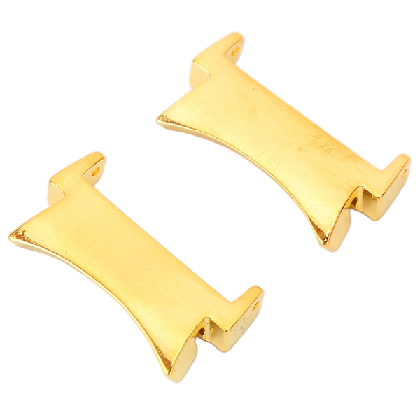 1 par/set rostfritt stål remanslutning adapter för Galaxy Watch 4 armband anslutningsdel guld