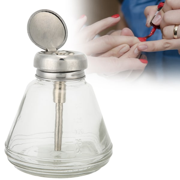 150 ml Nail Art Pump Dispenser Gjennomsiktig væskebeholder Presseflaske Tilbehør Pumpeflaske