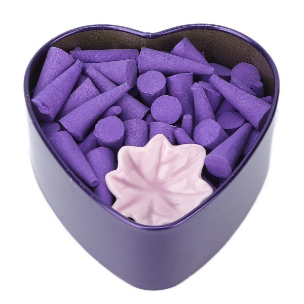 Kotitalouksien suitsukekartio kauneussalonki, vahva tuoksu, hajunpoisto takaisinvirtaus suitsuke (Lavande violet foncé)
