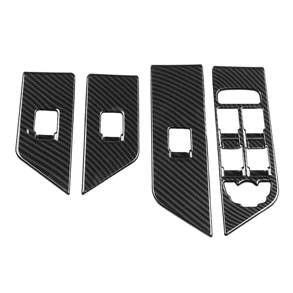 4 st kolfiberfönsterlyftknappskydd för Land Rover Range Rover Evoque 12-17
