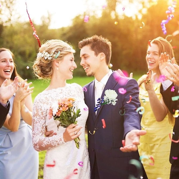Silkeblomster til bryllup og arrangementer - 4 stk.