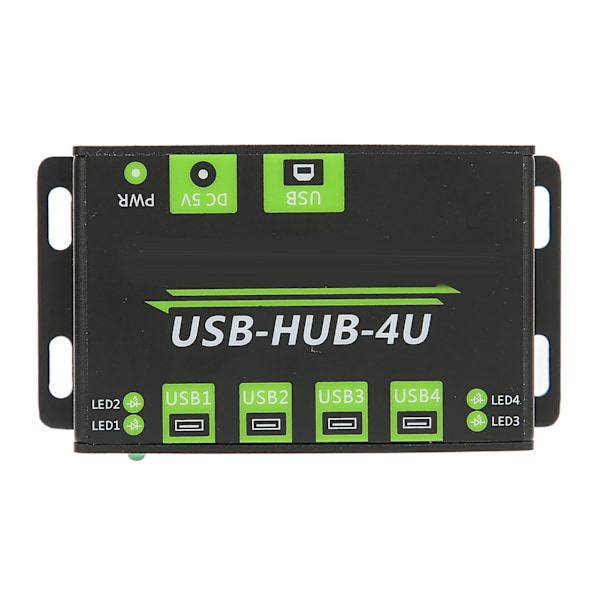 Industriell expansionshubbadapter 4-portars USB2.0 Multipel skyddskretsar Multigränssnittshubb 100V‑240VUS-kontakt
