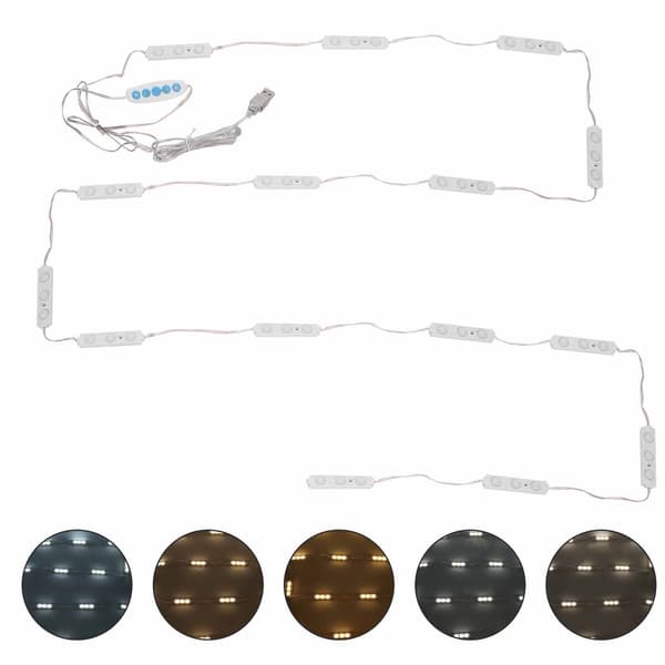 LED-spejllamper til sminkebord DIY dæmpbar makeup-spejlstrimmelpære