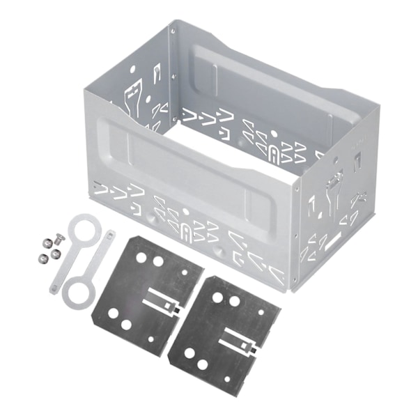 2 Din Universal Radio Ram Aluminiumlegering Stereo Ljudinstallation Fascia Passar för B5/MK3/MK4