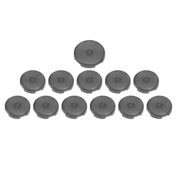12 stk Arcade-knapdæksler 20,2 mm 25,3 mm Mekaniske trykknapdæksler til Kailh til Cherry til Akko til Glorious Switches Sort